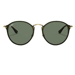 RAY-BAN Blaze Round Sunglasses NEW Gold And Green RB3574-N